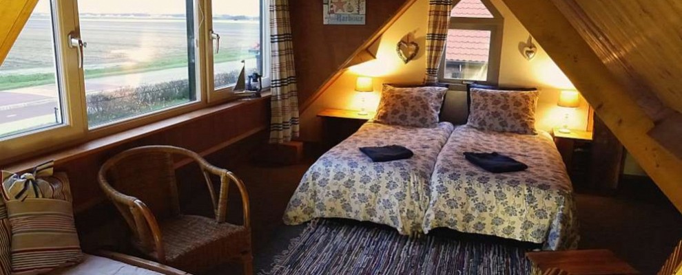 Vloed slaapkamer met uitzicht